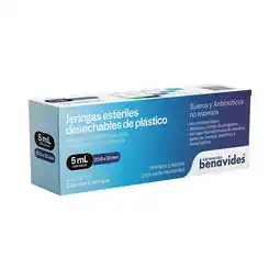 Farmacias Benavides Jeringas Estériles Desechables 22 G x 32 mm, 5 ml oferta