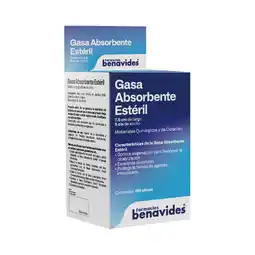 Farmacias Benavides Gasa Absorbente Estéril 7.5 cm x 5 cm oferta