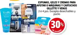 Farmacias Guadalajara Espumas, geles y cremas para afeitar o máquinas y cartuchos gillette y venus oferta