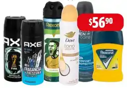 Farmacias Guadalajara Desodorantes axe, rexona o dove en aerosol o barra oferta