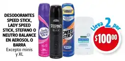 Farmacias Guadalajara Desodorantes speed stick, lady speed stick, stefano o neutro balance en aerosol o barra oferta