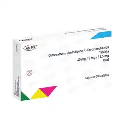 Farmacias Benavides 40 mg Olmesartán/5 mg Amlodipino/12.5 mg Hidroclorotiazida oferta