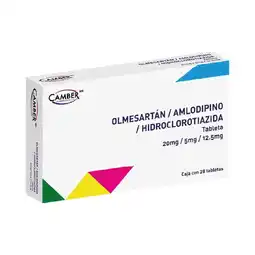 Farmacias Benavides 20 mg Olmesartán/5 mg Amlodipino/12.5 mg Hidroclorotiazida oferta