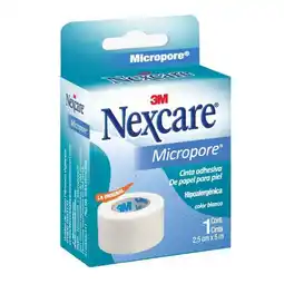Farmacias Benavides Micropore Blanco Cinta Adhesiva 2.5cm x 5m oferta