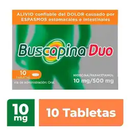 Farmacias Benavides 10 mg Hioscina/500 mg Paracetamol oferta
