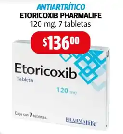 Farmacias Guadalajara Pharmalife Etoricoxib 120 mg oferta
