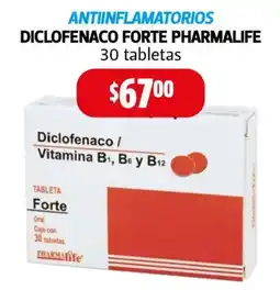Farmacias Guadalajara Pharmalife Diclofenaco forte oferta
