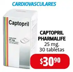 Farmacias Guadalajara Pharmalife captopril 25 mg oferta
