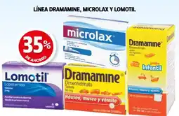Farmacias Guadalajara Línea dramamine, microlax y lomotil oferta