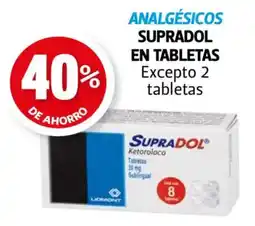 Farmacias Guadalajara Supradol en tableteas oferta