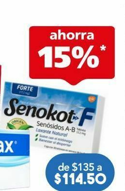 Farmacia San Pablo Senokot f 17.2mg 30 tabletas. oferta