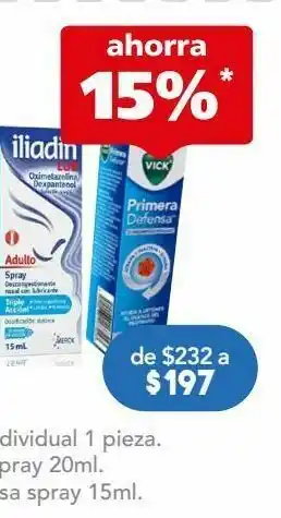 Vick primera defensa spray 15ml.