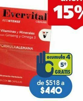 Farmacia San Pablo Evervital redntense 100mg 90 cápsulas. oferta