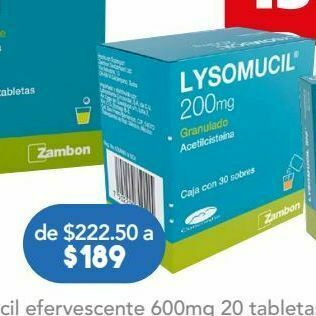 Farmacia San Pablo Lysomucil granulado 200mg 30 sobres oferta