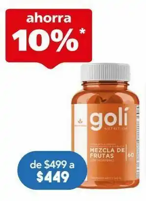 Farmacia San Pablo Goli mezcla de frutas 60 gomitas. oferta