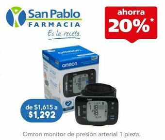 Farmacia San Pablo Omron monitor de presión arterial 1 pieza. oferta