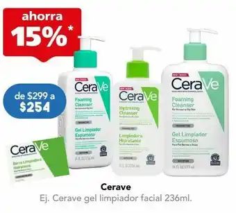 Farmacia San Pablo Cerave gel limpiador facial 236ml oferta