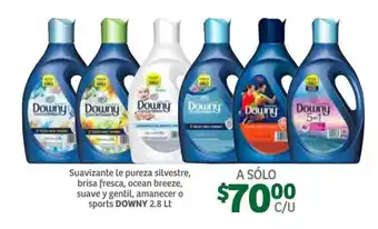 Soriana Súper Suavizante Le Pureza Silvestre, Brisa Fresca, Ocean Breeze, Suave y Gentil, amanecer o Sports Downy 2.8lt oferta