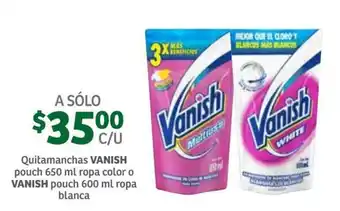 Soriana Súper Quitamanchas Ropa Color o Ropa Blanca Vanish 650ml/600ml oferta