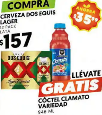 Cerveza dos Equis Lager 12 Pack Lata