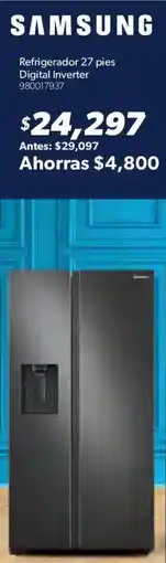 Sam's Club Samsung refrigerador 27 pies digital inverter oferta