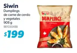 Sam's Club Siwin dumplings de carne de cerdo y vegetales oferta