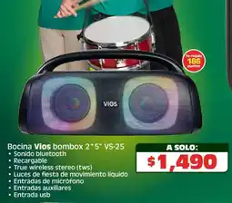 Soriana Híper Vios bocina bombox 2*5" vs-25 oferta