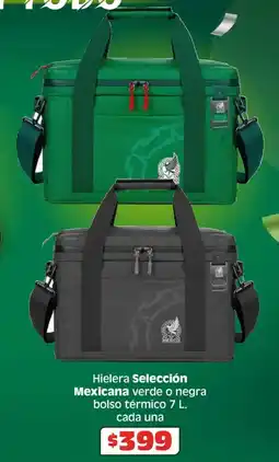 Soriana Híper Selección mexicana hielera verde o negra bolso térmico oferta