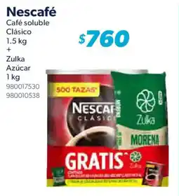 Sam's Club Nescafé clásico + Zulka azúcar oferta