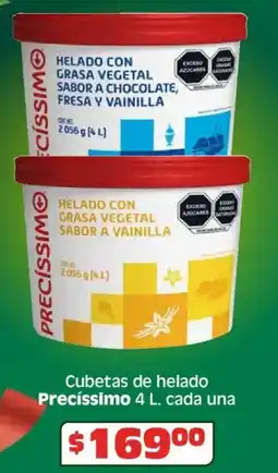 Soriana Híper Precíssimo cubetas de helado oferta