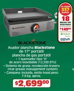Soriana Híper Blackstone asador plancha de 17" oferta