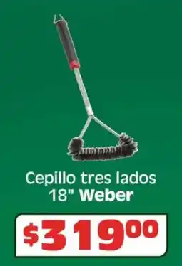 Soriana Híper Weber cepillo tres lados 18" oferta