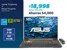 Sam's Club ASUS Laptop Tuf gaming + Mouse Tuf gamer oferta