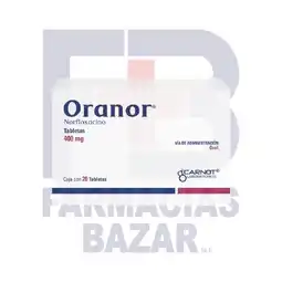 Farmacias Bazar ORANOR 400MG 20 GRAGEAS oferta