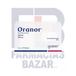 Farmacias Bazar ORANOR 400MG 10 GRAGEAS oferta