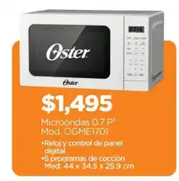 Chedraui Oster microondas 0.7 p³ oferta