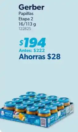 Sam's Club Gerber papillas etapa 2 oferta