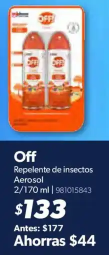 Sam's Club Off repelente de insectos aerosol oferta
