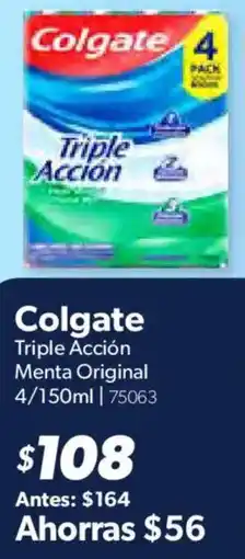 Sam's Club Colgate triple accion menta original oferta
