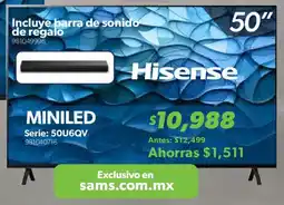Sam's Club Hisense smart tv 50" oferta