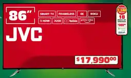 Soriana Híper Jvc smart tv 86" oferta