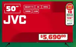 Soriana Híper Jvc smart tv 50" oferta