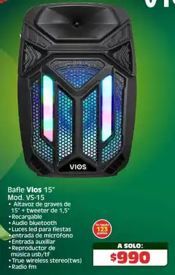 Soriana Híper Vios bafle 15" oferta
