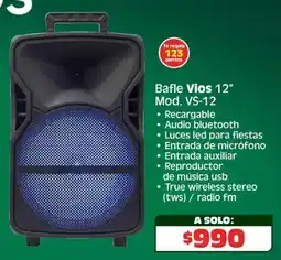 Soriana Híper Vios bafle vios 12" oferta