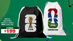 Soriana Híper Fifa morral deportivo blanco o negro cada uno oferta