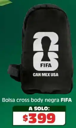 Soriana Híper Fifa bolsa cross body negra oferta