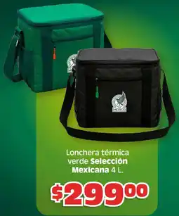 Soriana Híper Selección mexicana lonchera térmica verde oferta