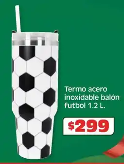 Soriana Híper Termo acero inoxidable balón futbol oferta