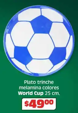 Soriana Híper World cup plato trinche melamina colores oferta