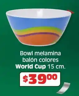 Soriana Híper World cup bowl melamina balón colores oferta